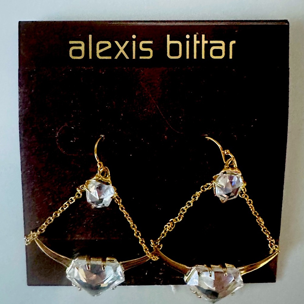 ALEXIS BITTAR Gold Dangle Drop Earrings